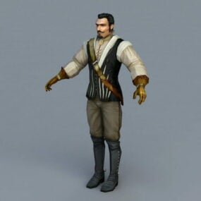 Early Colonial Man 3d model