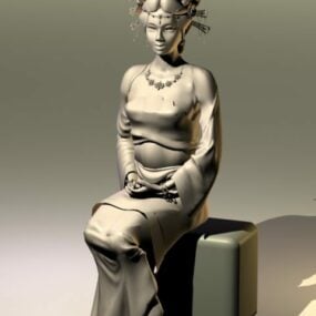 Dame de la cour impériale chinoise modèle 3D
