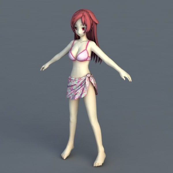 Anime Girl Swimsuit
