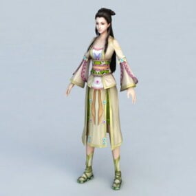 प्राचीन चीन महिला 3डी मॉडल