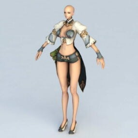 Femme Moine Pathfinder modèle 3D