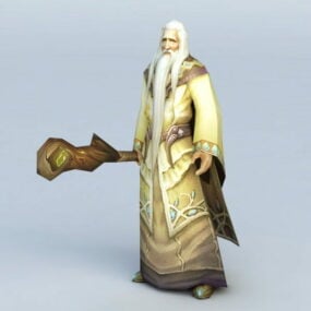Hobbit Sihirbazı Gandalf 3D modeli
