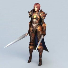 Celtic Warrior Woman 3d-model