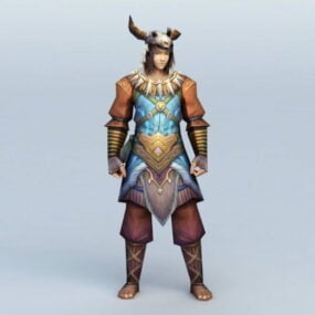 3D model Tribal Warrior