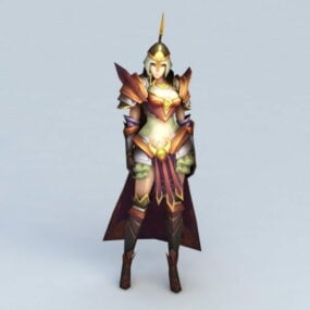 Middelalderlig kvindelig Imperial Guard 3d-model