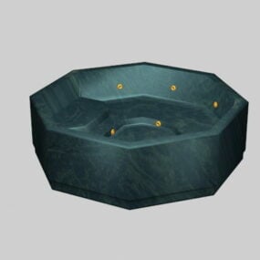 Marble Stone Spa Tub 3D-malli