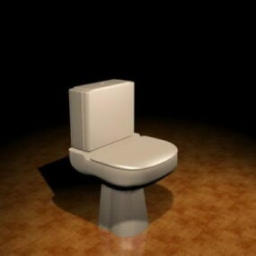 American Style Two Piece Toilet 3d model