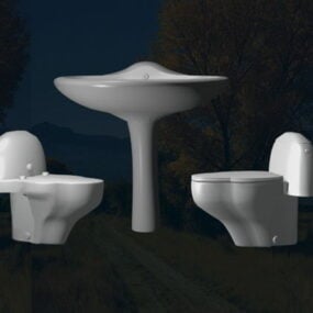 Coleção de acessórios sanitários Modelo 3D