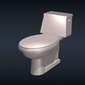 楕円形トイレ3Dモデル