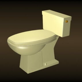 昔ながらのトイレの3Dモデル
