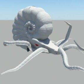 Animiertes Oktopus-Monster-3D-Modell
