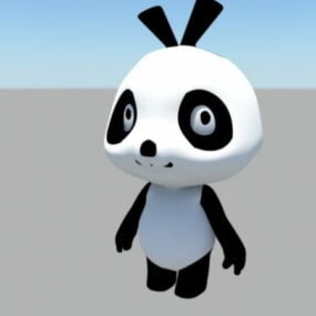 Χαριτωμένο Panda Bear τρισδιάστατο μοντέλο