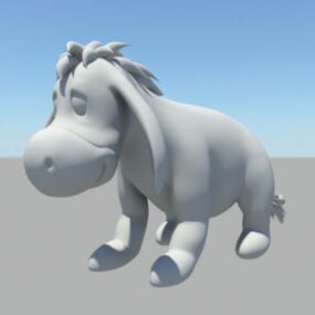Lustiges Esel-Cartoon-3D-Modell
