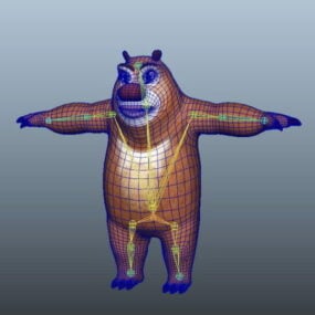 Modello 3d dell'orso antropomorfo