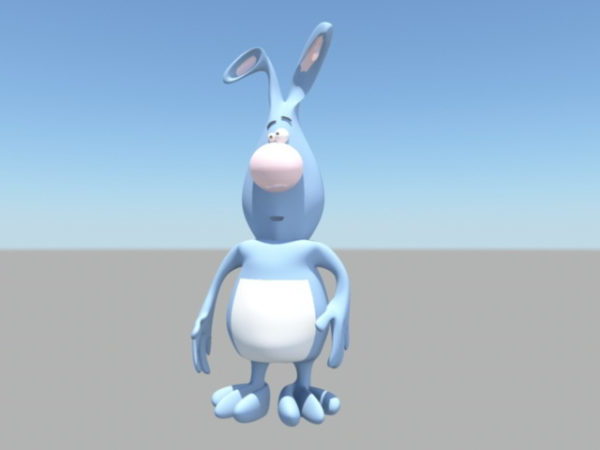 Personagem de desenho animado de coelho