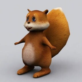 Cute Fat Squirrel 3d model