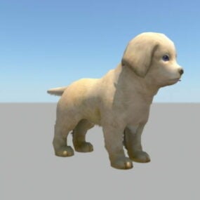 可爱的小猎犬小狗3d模型