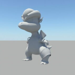 Niedliches Cartoon-Dinosaurier-3D-Modell