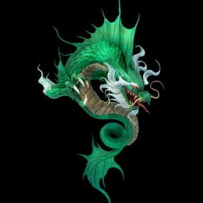 Dragon d'eau japonais modèle 3D
