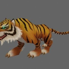 Modello 3d di animazione tigre