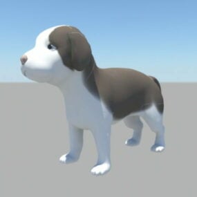 Model 3d Anak Anjing Beagle yang lucu
