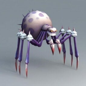 Cartoon Spider Monster Rig 3d model