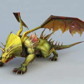 Modelo 3d da criatura do dragão