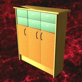 خزانة وحدة التحكم بغرفة المعيشة نموذج ثلاثي الأبعاد