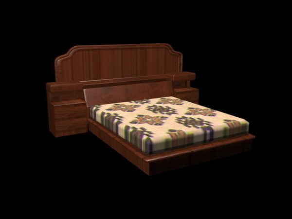 Кровать со встроенными тумбами