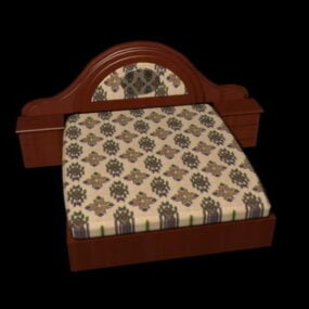 Redwood King Bed With Nightstands 3d model