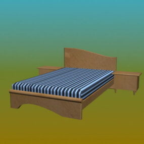 Ліжко і тумбочки 3d модель