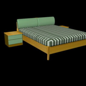 Bed And Nightstands 3d model