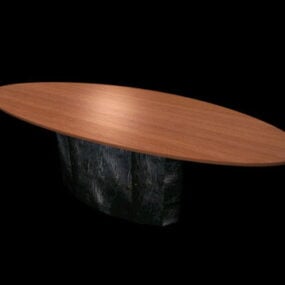 3D model oválného jídelního stolu