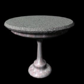 Kamienny stół na cokole Model 3D