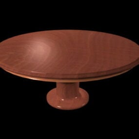 Round Pedestal Dining Table 3d model