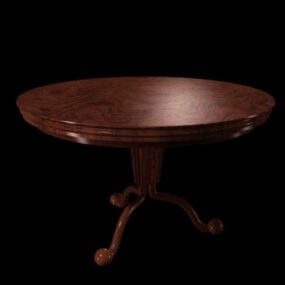 Round Pedestal Table 3d model