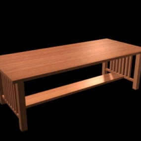 Mission Style Dining Table 3d model