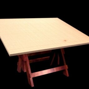 折叠餐桌3d模型