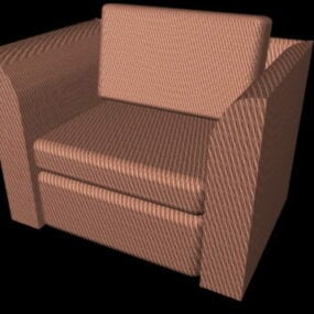 Chaise Cube en Tissu modèle 3D