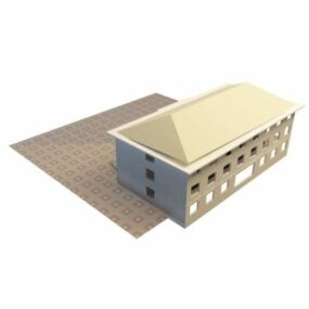 Model 3D Bangunan Pabrik Perusahaan