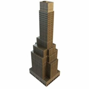 Bloque de torre de la ciudad modelo 3d