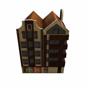 Apartment Building Shop 3d model