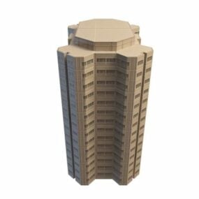 Model 3d Arsitektur Gedung Perkantoran Perkotaan