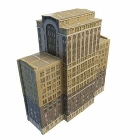 Architektura starego budynku biurowego Model 3D