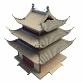 Model 3D Pagoda Cina