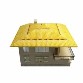 Rural Yellow Villa 3d model