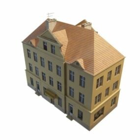 빈티지 테라스 하우스 3d 모델