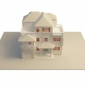Rumah Villa Tempat Tinggal Model 3d