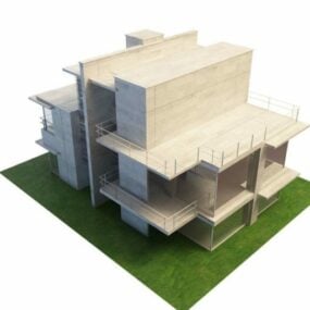 Concrete Villa Architecture 3d model