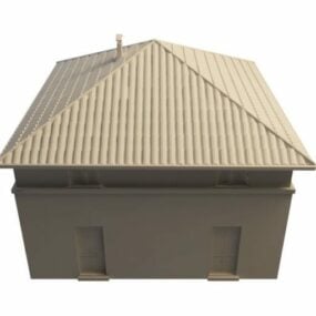 3D-Modell eines kleinen Lagergebäudes
